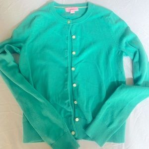 Lilly Pulitzer Little Lilly Girls Teal Cardigan